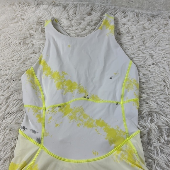 Lululemon Court Crush Dress Cross Court Wash Electric Lemon Multi Electric Lemon - Picture 2 of 12